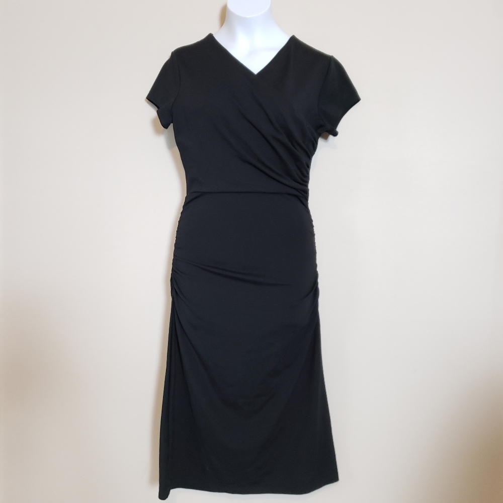 Susana Monaco Faux Wrap Black Size XS Dress
